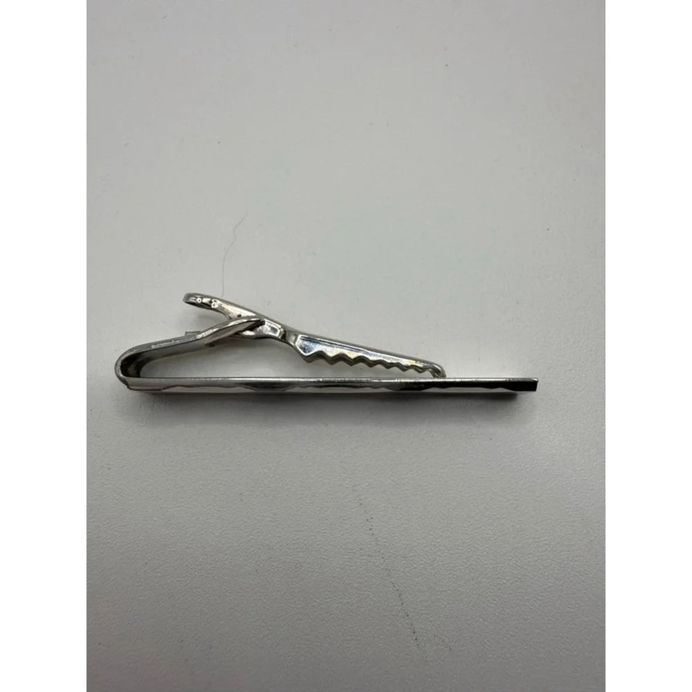 Men's Dante Silver Tone Patterned Tie Clip Bar One Size Accessories